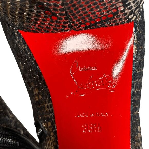 Christian Louboutin Izamayeah Suede Pumps EU 38.5 JungleFame Red Bottom Heels - Picture 10 of 12